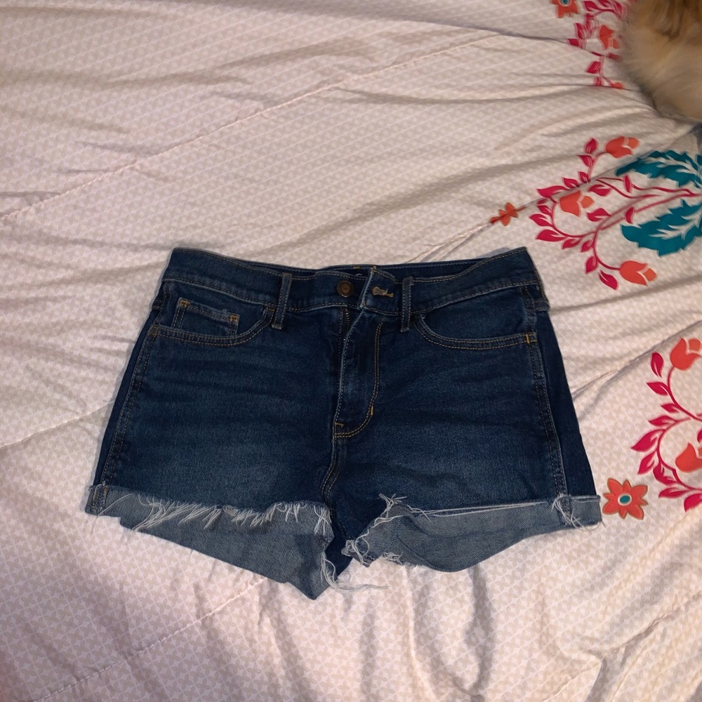 High waisted jean shorts